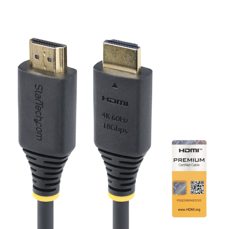 Cavo startech.com hdmi 4k 60hz/hdr10/arc 2m nero [hdmi2-cable-4k60-2m]