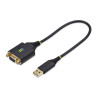 Cavo adattatore startech.com rs232 usb-a db9 0.3m nero [1p1ffcn-usb-serial]
