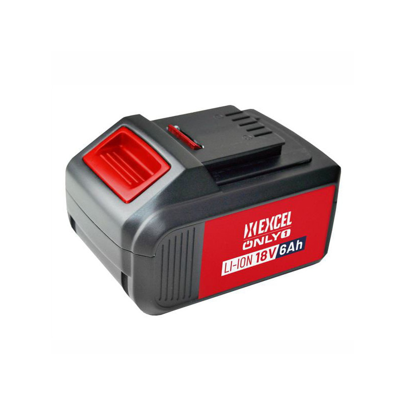 Batteria litio excel 6ah 18v nero/rosso [plbp-018a-2p 06]