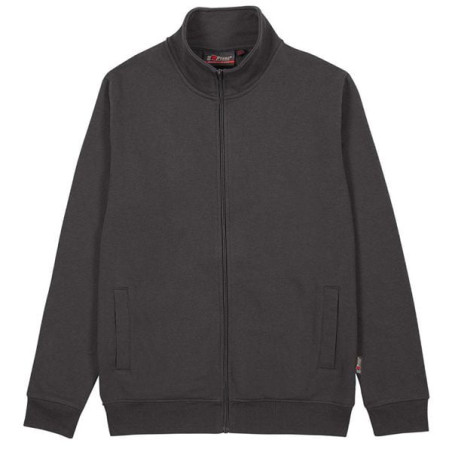 Felpa da lavoro u power sotra zip lunga taglia xxl grigio meteorite