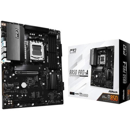 Scheda madre asrock b850 pro-a atx 4xddr5 am5 nero [90-mxbqm0-a0uayz]