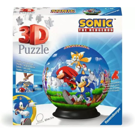 Puzzle ravensburger 3d palla sonic the hedgehog 72pezzi [11592]