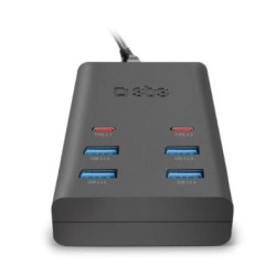 Stazione di ricarica usb sbs 6 porte nero
