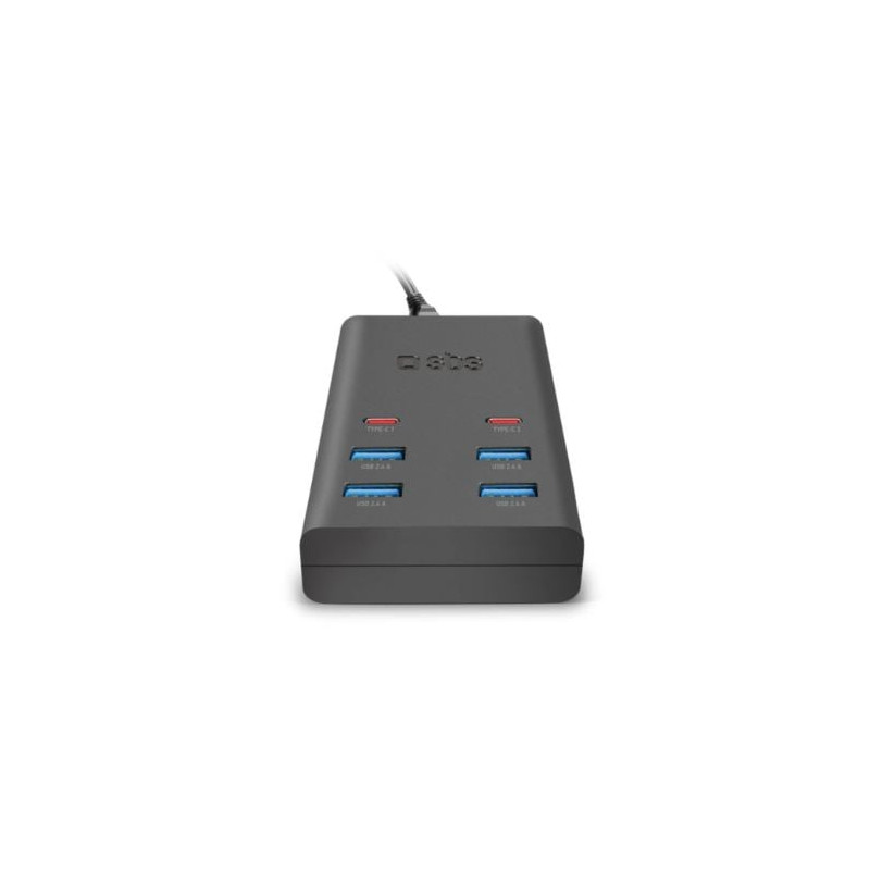 Stazione di ricarica usb sbs 6 porte nero