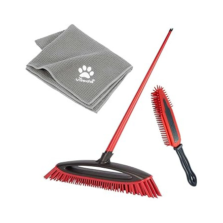 Scopa vileda pet pro sempre pulita + spazzola elettrostatica pet