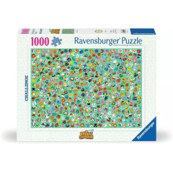 Puzzle ravensburger sfida animal crossing multicolore 1000pezzi [12000629]