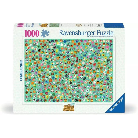 Puzzle ravensburger sfida animal crossing multicolore 1000pezzi [12000629]