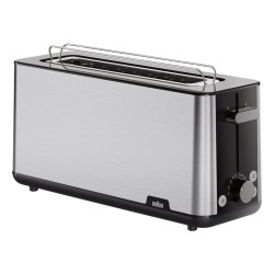 Tostapane braun ht 1610 purshine nero/acciaio inox [0x23010043]